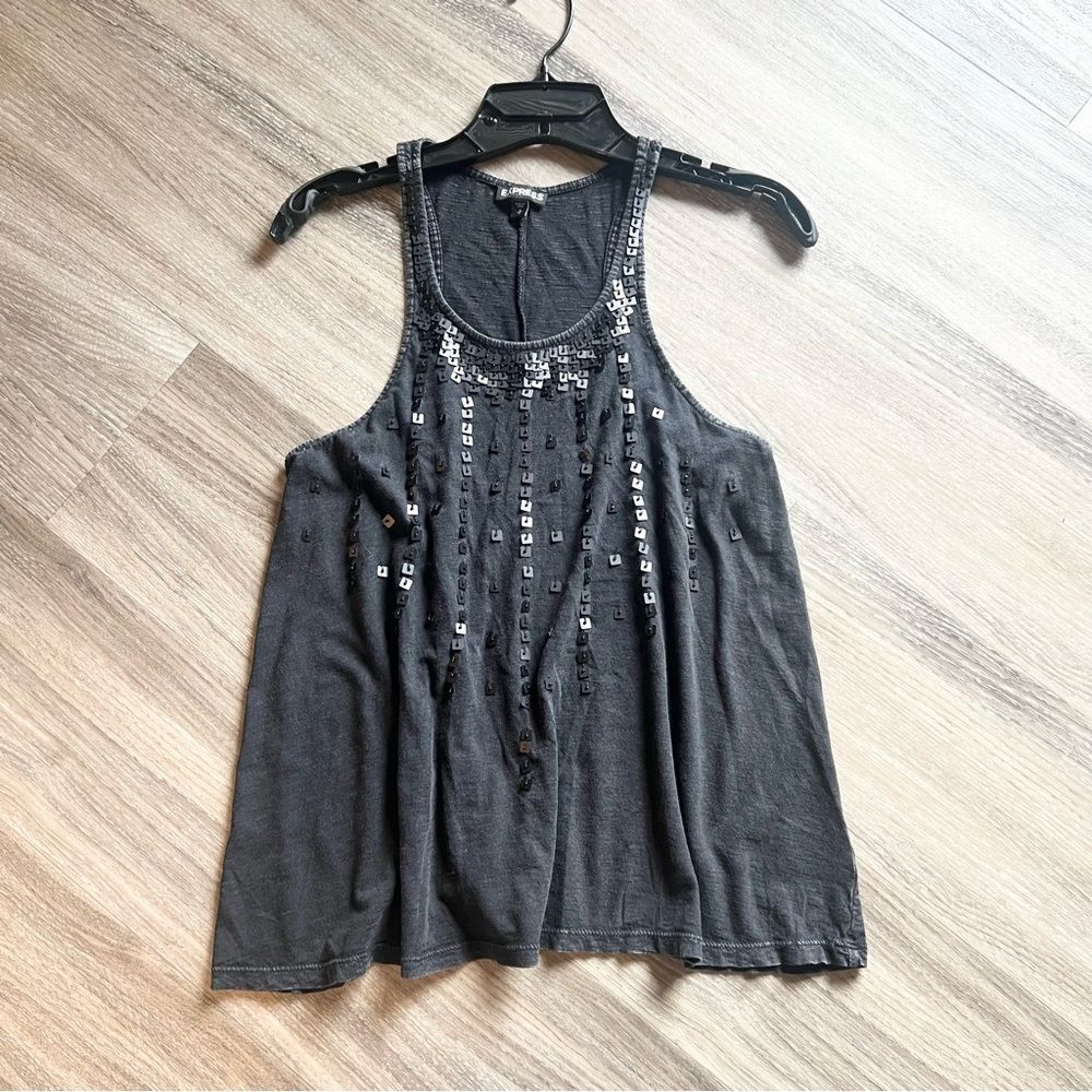 Express Charcoal Grey Racerback Tank - Picture 3 of 6